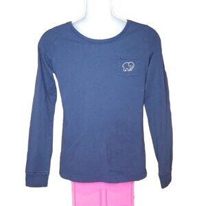 IVORY ELLA NAVY BLUE LONG SLEEVE T SHIRT SIZE SMALL